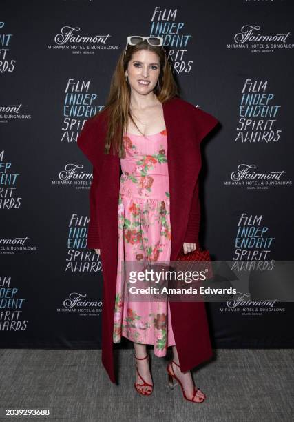 Actress Anna Kendrick attends the 2024 Film Independent Spirit Awards - After Party at the Fairmont Miramar - Hotel & Bungalows on February 25, 2024...