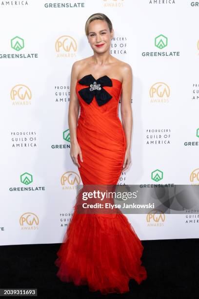 Brie Larson attends the 35th Annual Producers Guild Awards at The Ray Dolby Ballroom on February 25, 2024 in Hollywood, California.