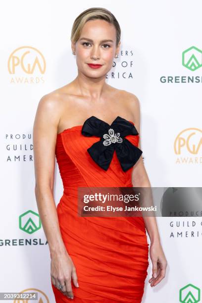 Brie Larson attends the 35th Annual Producers Guild Awards at The Ray Dolby Ballroom on February 25, 2024 in Hollywood, California.