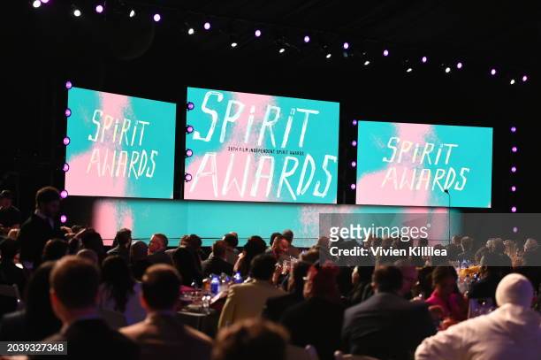 General view of atmosphere at the 2024 Film Independent Spirit Awards on February 25, 2024 in Santa Monica, California.