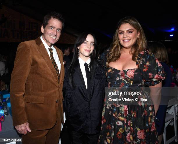 Josh Welsh, President, Film Independent, Billie Eilish and Rachel Lauren Bleemer attend the 2024 Film Independent Spirit Awards Partners on February...