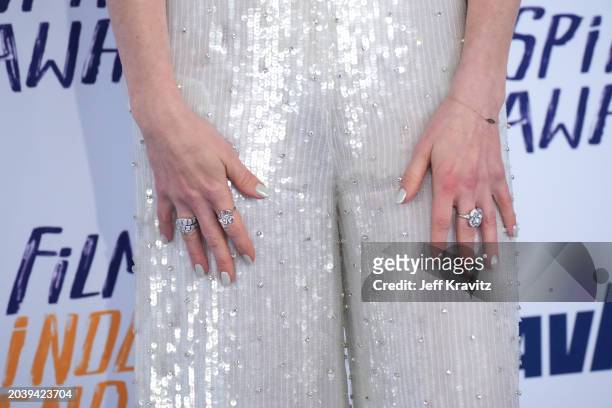 Anne Hathaway attends the 2024 Film Independent Spirit Awards on February 25, 2024 in Santa Monica, California.