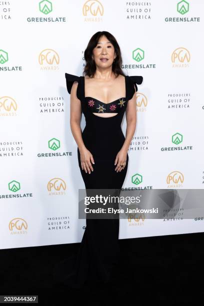 Sandra Oh attends the 35th Annual Producers Guild Awards at The Ray Dolby Ballroom on February 25, 2024 in Hollywood, California.