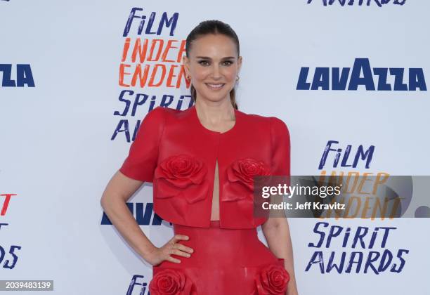 Natalie Portman attends the 2024 Film Independent Spirit Awards on February 25, 2024 in Santa Monica, California.