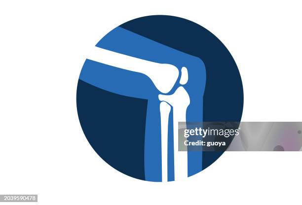stockillustraties, clipart, cartoons en iconen met knee joint orthopedic icon. - menselijke bot