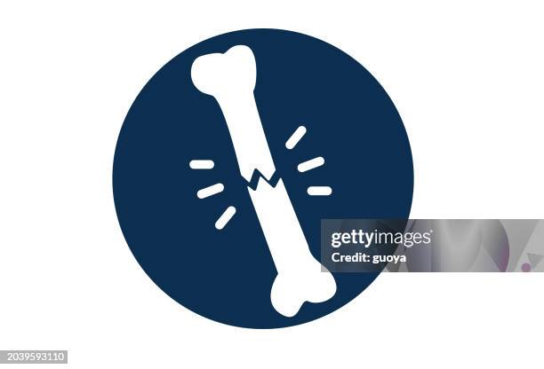 stockillustraties, clipart, cartoons en iconen met fracture icon. - menselijke ledematen