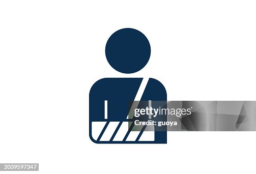 Broken arm bandage icon. Broken arm bandage icon.