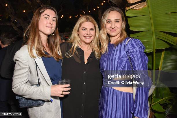 Tatiana Faris, Kat McPhee, Nicole Weis attend the IFC, Shudder And RLJE's 2024 Spirit Awards After Party at The Victorian on February 25, 2024 in...