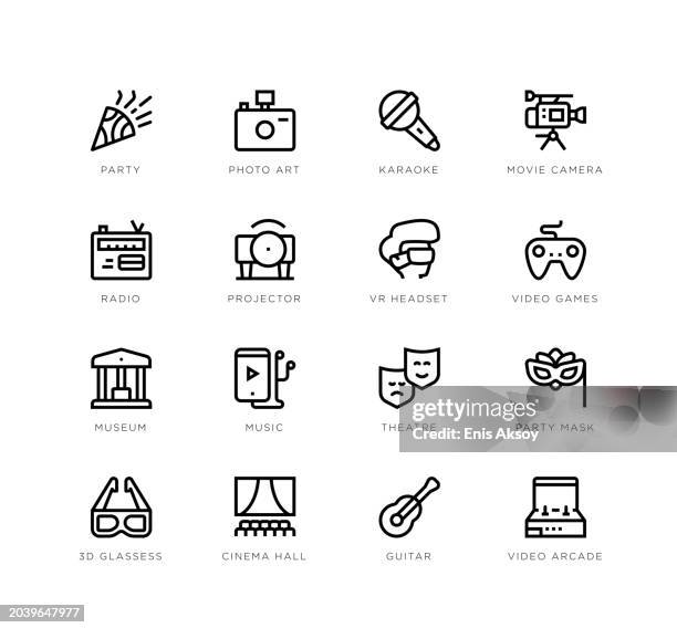 entertainment icons - art museum stock illustrations