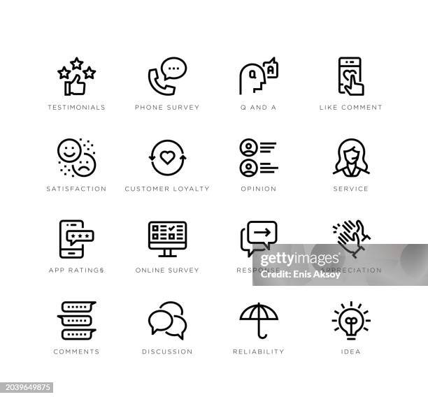feedback icons - customer focused stock illustrations