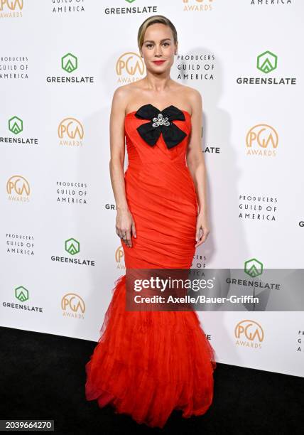 Brie Larson attends the 35th Annual Producers Guild Awards at The Ray Dolby Ballroom on February 25, 2024 in Hollywood, California.