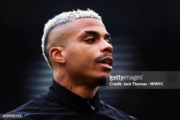 Mario Lemina of Wolverhampton Wanderers looks on ahead of the Premier League match between Wolverhampton Wanderers and Sheffield United at Molineux...