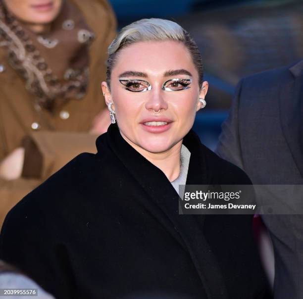 Florence Pugh leaves the "Dune: Part Two" premiere at Lincoln Center on February 25, 2024 in New York City.