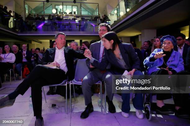 Italian Senator Matteo Renzi, Italian MP Riccardo Magi, Democratic Party Secretary Elly Schlein and Italian politician Emma Bonino during the United...