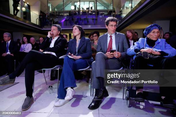Italian Senator Matteo Renzi, Italian MP Riccardo Magi, Democratic Party Secretary Elly Schlein and Italian politician Emma Bonino during the United...