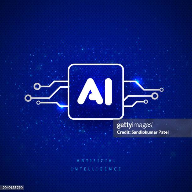ai artificial intelligence letter logo - artificial intelligence logo stock illustrations