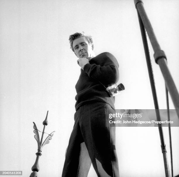 English photographer Antony Armstrong-Jones posed with his camera in London in 1958. Armstrong-Jones would go on to marry Princess Margaret in 1960...