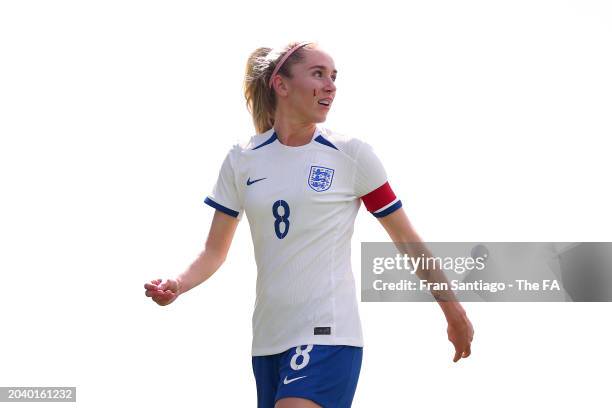 Missy Bo Kearns of England looks on during the International Women's Friendly between Netherlands U23 and England U23 at Banus Football Center on...