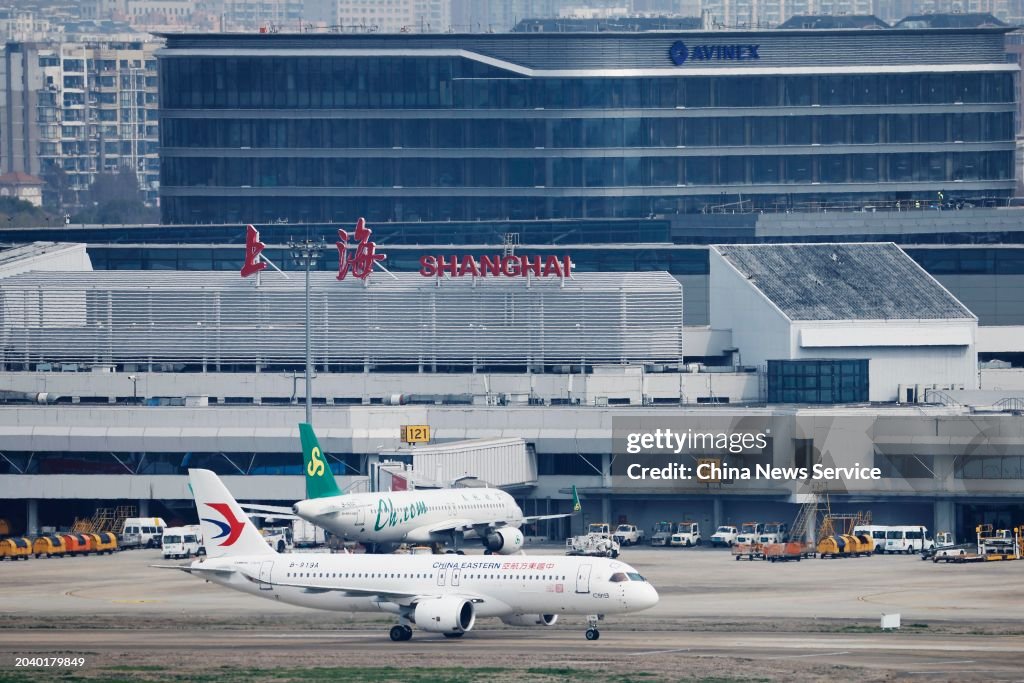 China's Homegrown C919 Aircraft Arrives In Shanghai After Singapore Airshow