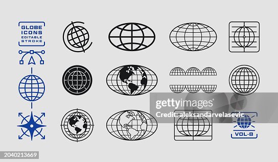 Globe Icons Design Elements Globe Icons Design Elements