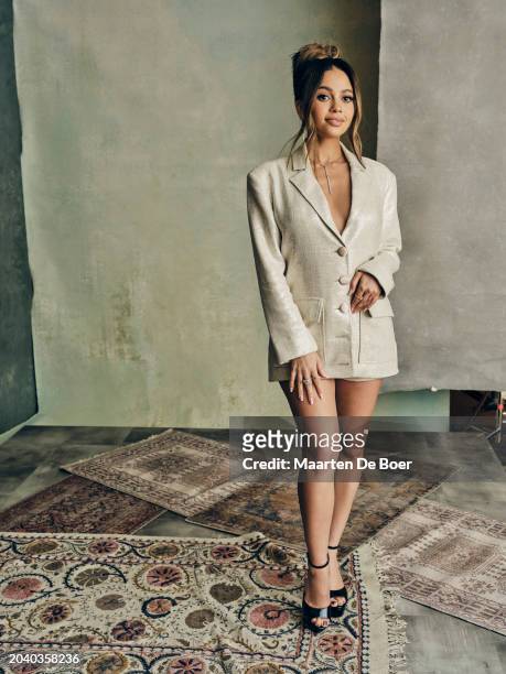 Vanessa Morgan of The CW Network's "Wild Cards" poses for TV Guide Magazine during the 2024 Winter TCA Portrait Studio at The Langham Huntington,...