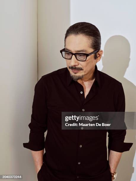 Hiroyuki Sanada of FX's 'Shogun' poses for TV Guide Magazine during the 2024 Winter TCA Portrait Studio at The Langham Huntington, Pasadena on...