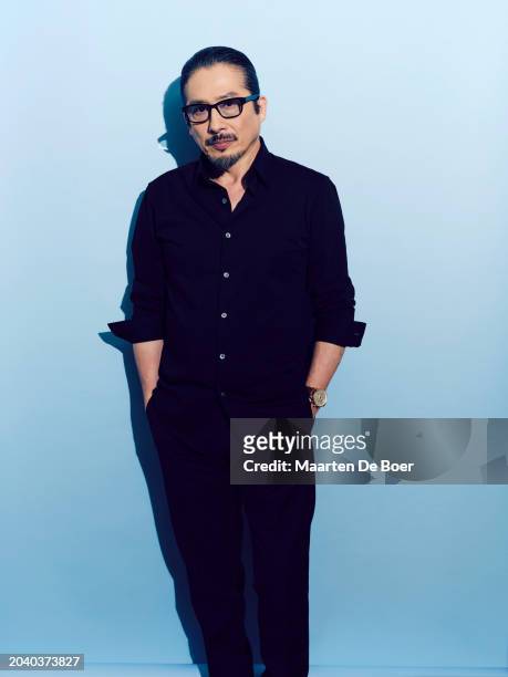 Hiroyuki Sanada of FX's 'Shogun' poses for TV Guide Magazine during the 2024 Winter TCA Portrait Studio at The Langham Huntington, Pasadena on...