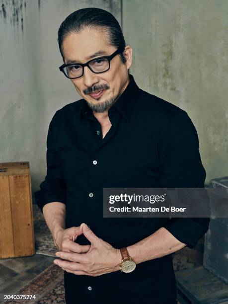 Hiroyuki Sanada of FX's 'Shogun' poses for TV Guide Magazine during the 2024 Winter TCA Portrait Studio at The Langham Huntington, Pasadena on...