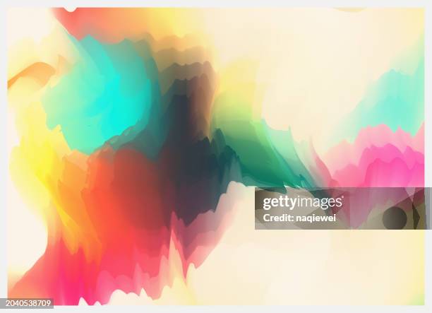 vector abstract fluidity liquid effects watercolor covering background - chaotic stripes pattern abstract colorful background stock illustrations