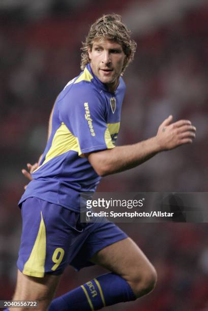 Martin Palermo of Boca Juniors running during the Vodafone Cup match between Boca Juniors and Urawa Red Diamonds at Old Trafford on August 3, 2004 in...