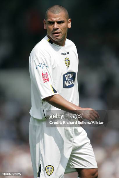 Jermaine Wright of Leeds United in action during the Championship match between Leeds United and Derby County at Elland Road on August 7, 2004 in...