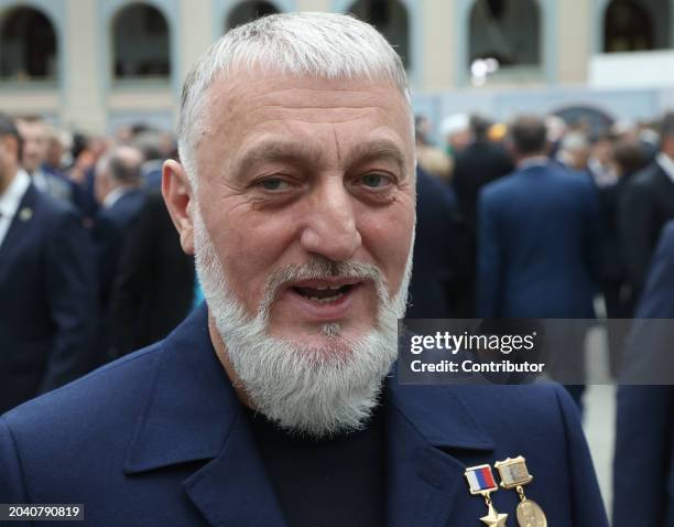 Russian State Duma Member Adam Delimkhanov speaks prior to President Vladimir Putin's annual state of the nation address, February,29 2024, in...