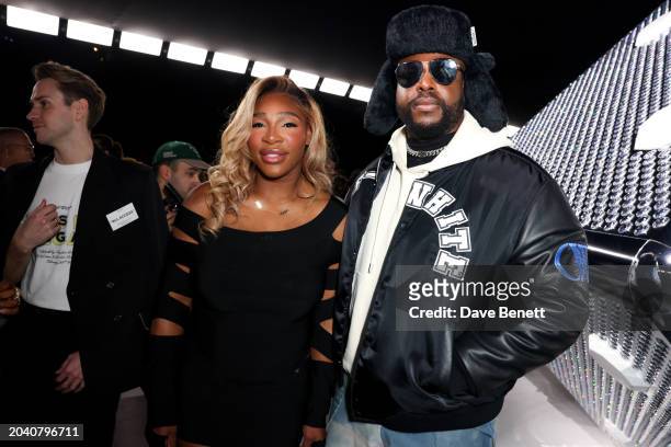 Serena Williams and Winston Duke attend the Off-White Fall Winter 2024-2025 Show as part of Paris Fashion Week on February 29, 2024 in Paris, France.