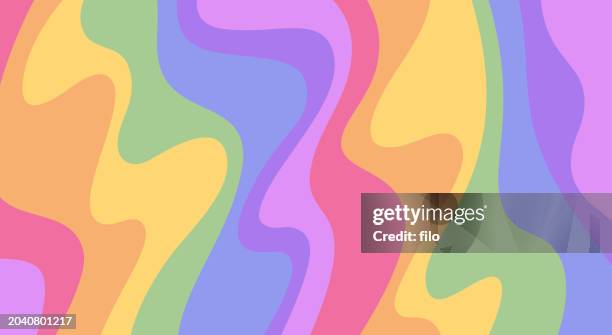 bildbanksillustrationer, clip art samt tecknat material och ikoner med smooth wave gradient abstract background - flerfärgad bakgrund