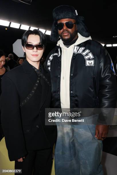 Dino and Winston Duke attend the Off-White Fall Winter 2024-2025 Show as part of Paris Fashion Week on February 29, 2024 in Paris, France.