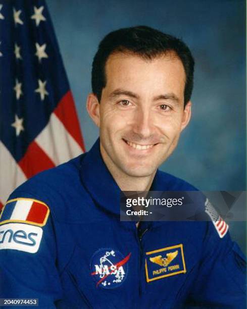 Photo non datée de l'astronaute français Philippe Perrin, qui a été sélectionné par la NASA pour participer en mars 2002 à un vol américain...