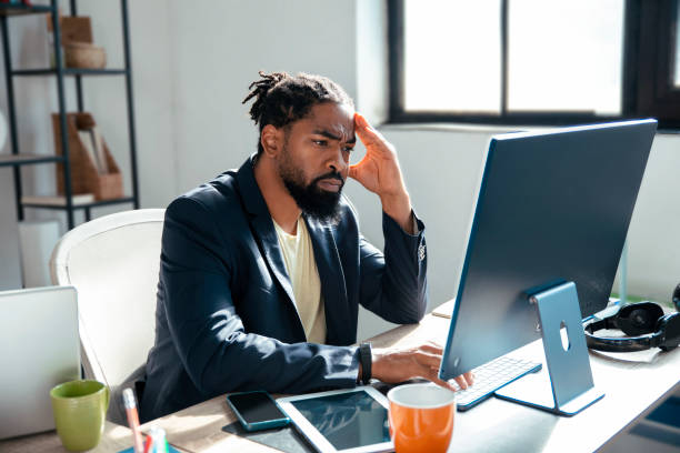 Man Frustrated Using Computer 9,565 Man At Computer Frustrated Stock Photos, High-Res Pictures, and ...