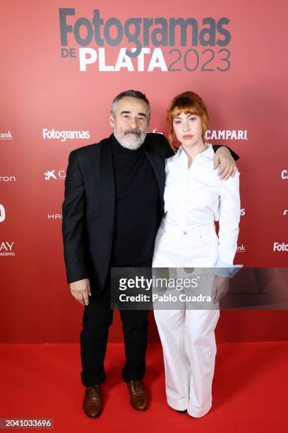 Eduard Fernández and Greta Fernández attend the "Fotogramas De Plata" Awards 2024 on February 26, 2024 in Madrid, Spain.