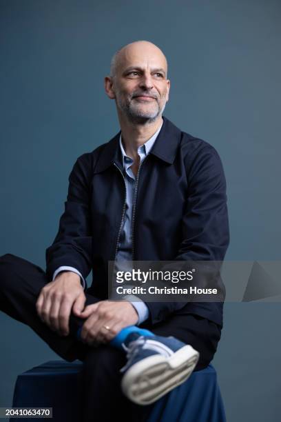 Producer James Wilson is photographed for Los Angeles Times on February 24, 2024 at Producers Guild of America Breakfast at The Skirball Cultural...