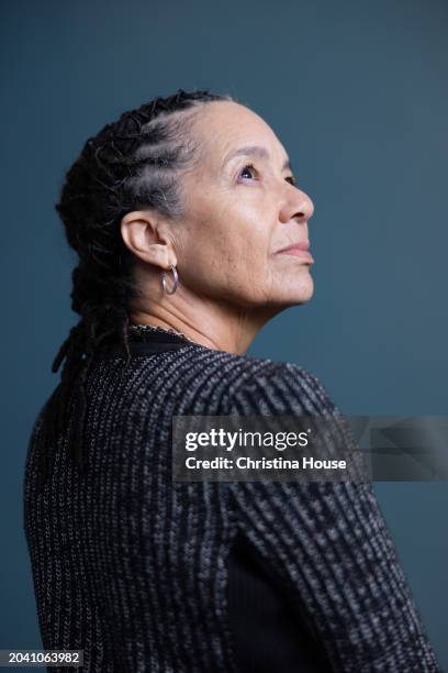 Board President Stephanie Allain is photographed for Los Angeles Times on February 24, 2024 at Producers Guild of America Breakfast at The Skirball...