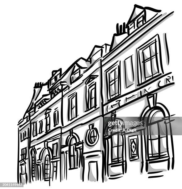 classiceuropeanarchitecture - paris window stock illustrations