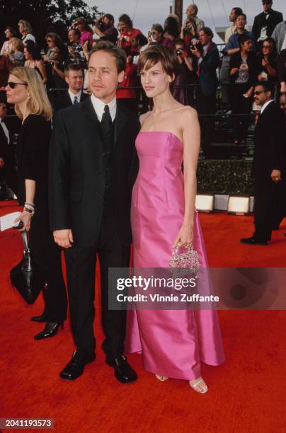 Married couple, actors Chad Lowe and Hilary Swank, on the red carpet attending the 6th Screen Actors Guild Awards, at Shrine Auditorium in Los...