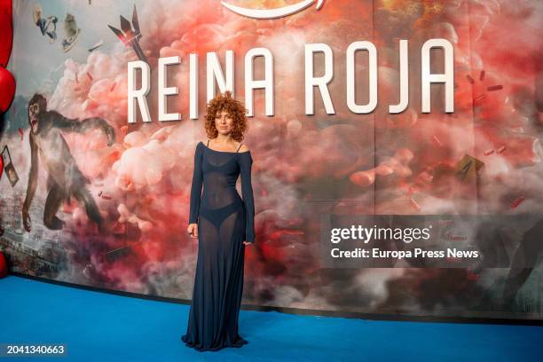 Actress Cayetana Cabezas poses during the photocall/premiere of the 'Red Queen' series at the Fernan Gomez Theater on February 26 in Madrid, Spain....