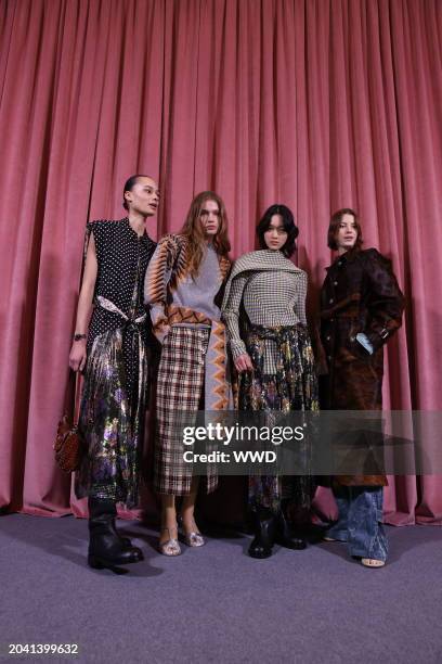 Backstage at Rabanne RTW Fall 2024 as part of Paris Ready to Wear Fashion Week held at Palais de Tokyo on February 29, 2024 in Paris, France.
