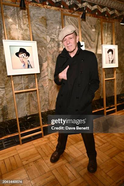 Paul Simonon attends a private view of photographer Kevin Davies' exhibition "David Bowie: A London Day" at Fitzrovia Chapel on February 29, 2024 in...