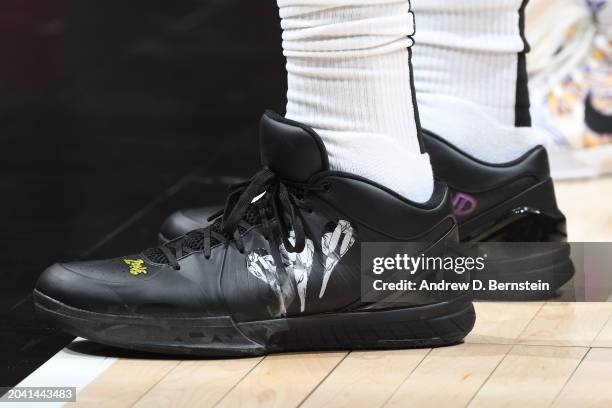 The sneakers worn by PJ Tucker of the LA Clippers during the game against the Los Angeles Lakers on February 28, 2024 at Crypto.Com Arena in Los...