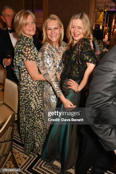 Lady Ruth Kennedy, guest and Lady Helen Taylor attend The Prince's Trust Invest In Futures Gala Dinner at The Peninsula Hotel on February 29, 2024 in...