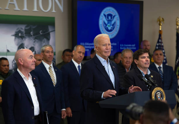 TX: President Biden Visits Texas Border Patrol Station