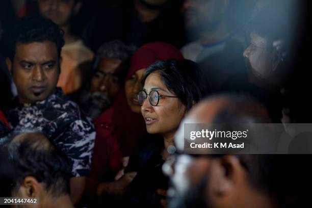 Unidentified relatives looking for their loved ones after a fire broke out at a commercial building on Bailey Road in Dhaka. At least 43 people were...
