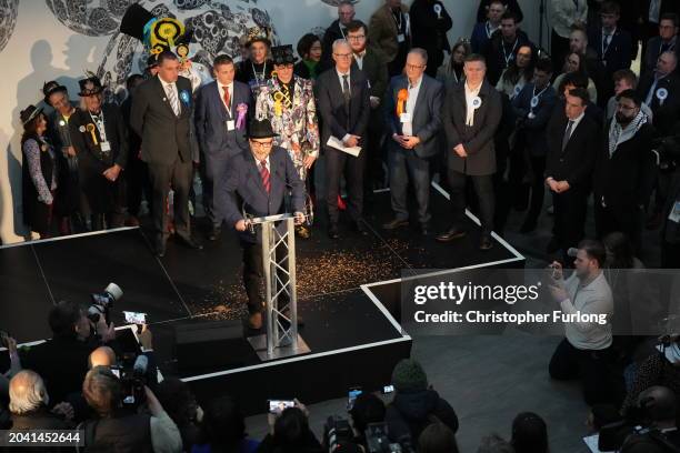 Workers Party of Britain candidate George Galloway speaks after being declared the winner in the Rochdale by-election on February 29, 2024 in...